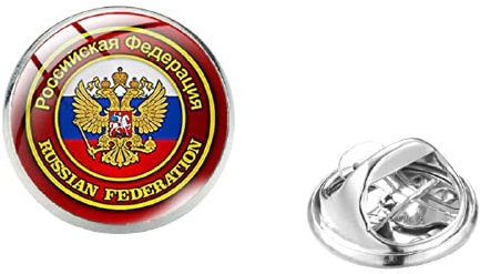 CCCP URSS Broche de insignia soviética de doble cabeza águila hoz martillo retro cuadros de acero inoxidable hombres solapa pines