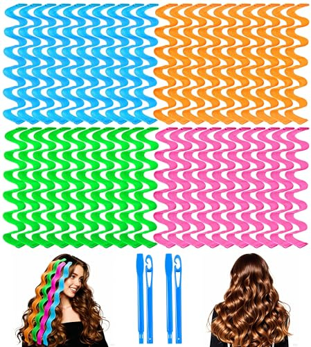 42 Pcs Heatless Waves Hair Curler for Long Hair, No Heat Damage Hair Curlers for Long Lasting Natural Waves and Curls, Easy To Use Styling Hook Design for Women And Girls (55cm/21.65)