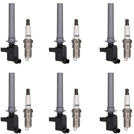 Set of 6 Ignition Coil Pack Spark Plugs for 3.0L 2001 2002 2003 2004 2005 2006 2007 2008 Ford Escape Freestyles Taurus 500 Five Hundred Mazda Tribute Mercury Mariner Montego Sable DG500