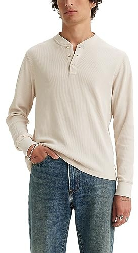 Levi's Men's Long-Sleeve Thermal 3-Button Henley Shirt