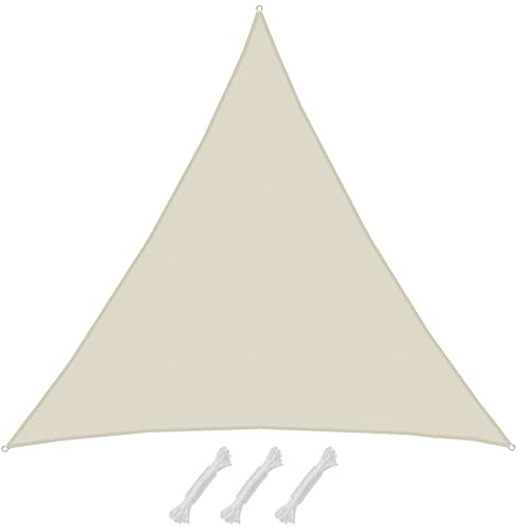 AMANKA 98% UV Protection : 8x8x8 Voile d'Ombrage Etanche - Toile Ombrage Triangulaire - Voile Triangle Ombrage Toile Imperméable pour Terrasse Toile de Jardin Exterieur Toile Pare Soleil Triangulaire