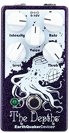 EarthQuaker Devices The Depths V2 Analog Optical Vibe Machine, Purple Sparkle (Gear Hero Exclusive)