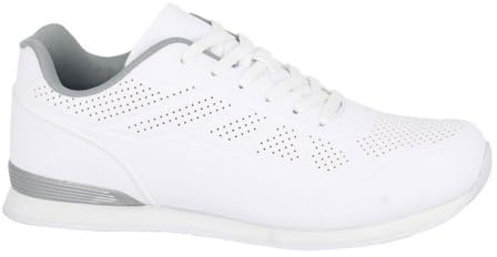 Dek Mens Penalty Lace Up Lightweight Lawn Bowling Shoes/Trainers White/Grey 9 UK