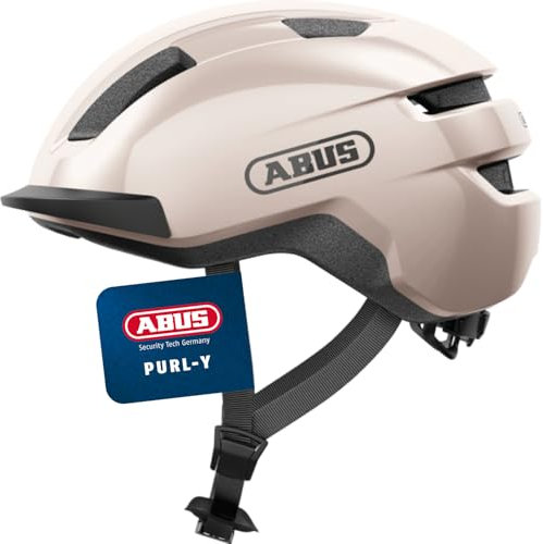 ABUS Fahrradhelm Purl-Y – geeignet für E-Bike und S-Pedelec – stylisher NTA-Schutzhelm für Erwachsene und Jugendliche – Beige, Größe S