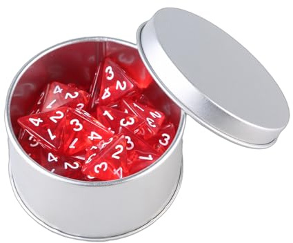 Haoyull Lot de 25 dés polyédriques en acrylique transparent à 4 faces pour jeu de rôle