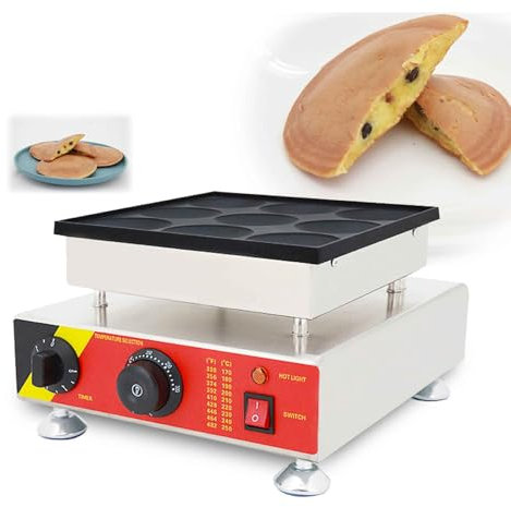 LZDOYY Mini crêpière, gaufrier antiadhésif électrique Commercial Parfait pour la Maison et Les Restaurants, thermostats et minuteries réglables,25hole