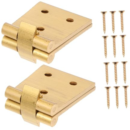 Housoutil Charnières Pliantes Autoportantes à Ressort en Cuivre 103x40x37mm pour Table Pliante, Ouverture 180 Degrés, Lot de 2 Pièces, Quincaillerie Meuble Polyvalente, Usage Intérieur