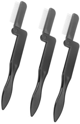 Vaguelly Faltbare Augenbrauen Und Wimpernkämme 3 Stück Kleiner Wimpernformungswerkzeug Tragbar Schwarz Multifunktions Make up Tool Für Präzises Styling Und Pflege
