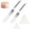 2 STK Winkelpalette Torte Edelstahl, 20 cm 15 cm Torten Winkelpalette für Tortenmessern, Tortenspachtel zum Glätten, für Kuchen Backen Verteilen Dekorieren Von Torten, mit 2 Schaber(100 mm, 150 mm)