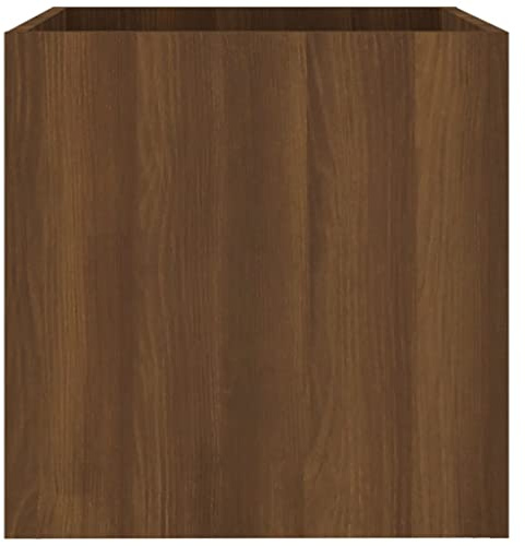 HaoChrymec Fioriera Quadrata Effetto Rovere, Vaso per Piante in Legno Ingegnerizzato Resistente, Ideale per Interni e Balconi, Design Naturale Marrone, 40 x 40 x 40 cm