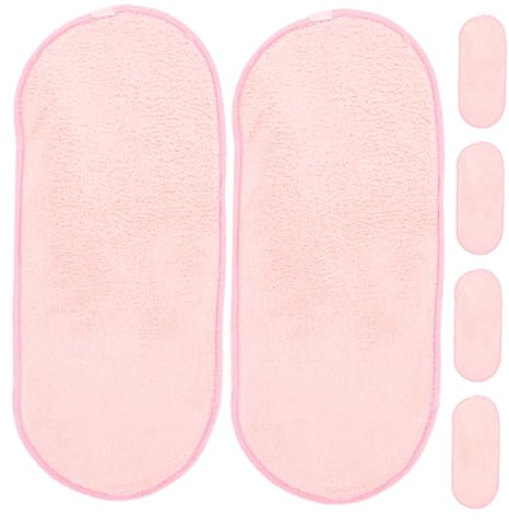 Mobestech 6pcs Portable Facial Towels Soft Reusable Face Drying Cloths for Women Travel Camping Makeup Remover Bathroom Washcloths