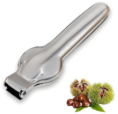 Youery rostfritt stål kastanjeklipp, maroni skärare kastanjeöppnare maronitång, 2 i 1 skivare chestnut, för valnötter torkad frukt nötter Sheller kastanjer låt snabbt
