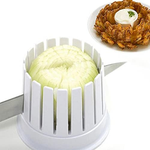 Onion Blossom Maker, Blooming Onion Maker Fruit Vegetable Cutter Tool Blooming Cutter Chopper for Kitchen, Fruit & Vegetable Tools Accessories(Color:White)