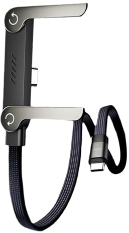 Pasbuteiy Cavo di Ricarica, Filo da 240 Watt per il Trasferimento Dati con un Supporto Regolabile, Cavo per la Ricarica del Telefono Cellulare, Per Auto, Giochi, Telefono, Tablet e Dispositivi da 43