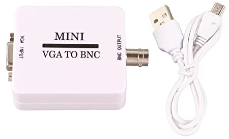 TICFOX Mini HD VGA to BNC Converter High Resolution 1920x1080 USB Powered Video Adapter for HDTV Monitors and Computers Compact and Durable Design