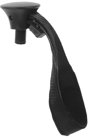 BESTonZON Dragonne pour Bâton de Ski en Polyester et Plastique Support Supplémentaire Noir, Bande de Fixation Fiable pour Randonnée et Ski en Extérieur