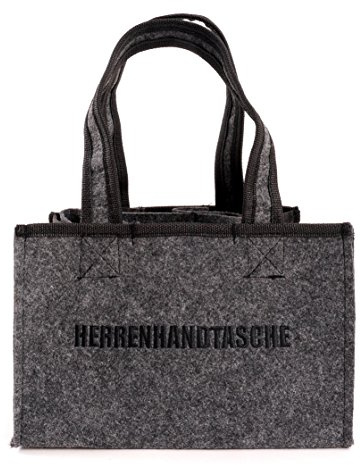 CB Home & Style Flaschentasche Filz Herrentasche Bier Geschenke Flaschenhalter Flaschenträger Festival Größe ca. 23 x 15 x 15 cm passt für 6 Flaschen mit je 0,33 oder 0,5 Liter