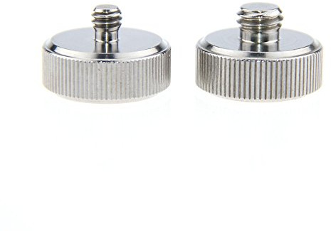 CAMVATE 1/4 Buchse auf 3/8 Stecker & 3/8 weiblich auf 1/4 Stecker Stativ Gewinde Schraube Adapter für DSLR Kamera Stativ Einbeinstativ Kopf