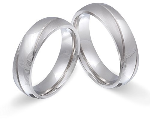 Juwelier Schönschmied - Unisex Partnerringe Freundschaftsringe Trauringe Tocar Edelstahl 54-62 138HHac - Kostenlose Wunschgravur mit AMAZON KONFIGURATOR online gestalten!