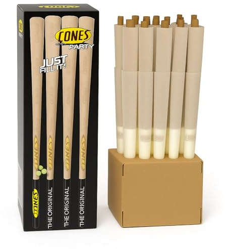 Weedness 32 x Vorgedrehte Joint Hülsen XL 140 mm lang - Cones King Size Fertige Hüllen Zigarettenhülsen Vorgerollte Prerolled