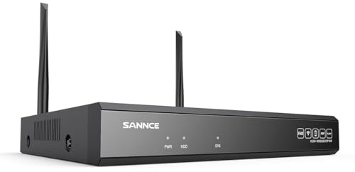 SANNCE 4K 16 Kanal NVR Überwachungssystem Rekorder WLAN Videoüberwachung | für IP Kamera Innen, Außen Sicherheit, ohne HDD, Plug-and-Play, H.264+, Alexa, Benutzerdefinierter Überwachungsbereich