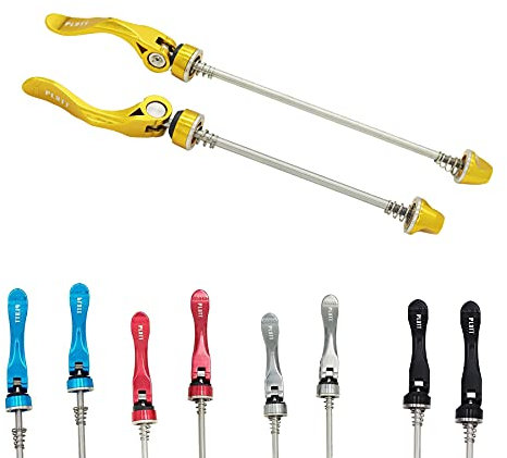 PLATT Cierres rápidos para Bicicletas,1 Par Bicicleta Pinchos de Liberación Rápida para la Mayoría de Las Bicicletas