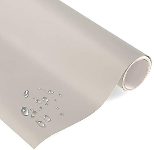 timalo® Premium Möbelfolie selbstklebend uni matt Küchenfolie Klebefolie zum Bekleben von Möbel, Türen PVC Folie Küche Bastefolie Türfolie | Warmgrau-M-300x63cm