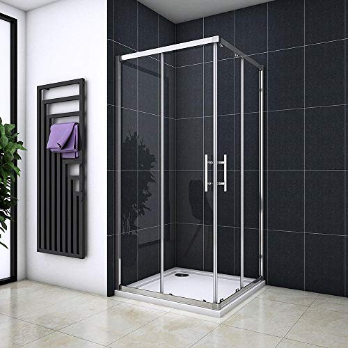 Box Doccia Angolare Porta Scorrevole 90x70x195cm Vetro 6mm Cromo Lucido | Vetro Anticalcare,Trasparente,Montaggio reversibile