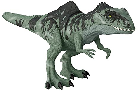 Mattel Jurassic World Dino Géant Méga Carnivore, avec mâchoire qui claque, rugissement et mouvement, avec code ADN scannable, Jouet Enfant, Dès 4 ans, GYW86