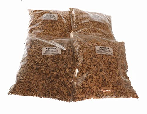 Schwarzwald Metzgerei Schaufler BBQ Räucherchips – BLACKFOREST Qualität – Raucharoma aus Fichte+Eiche+Buche+Kirsche – Für Räucherofen, Smoker und alle Gas und Holz Grills (Set 4 x 1000g)