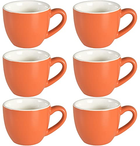 homEdge Mini tazza da caffè da 90 ml, per caffè espresso e caffè, colore: arancione