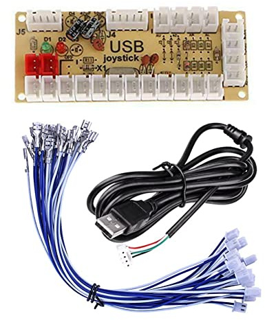 MOUDOAUER DIY Zero Delay Arcade USB Encoder Board auf Joystick Kit für Mame Jamma PC Gaming Gerät Teile Zubehör