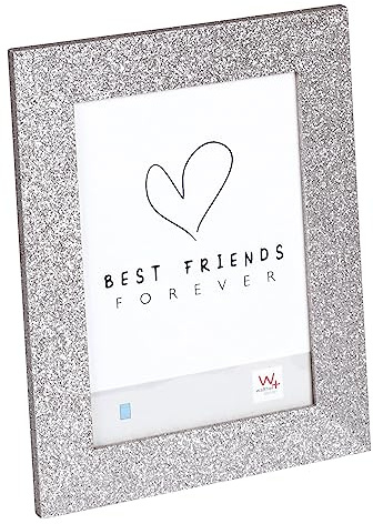 walther design Marco de fotos plateado 15 x 20 cm superficie brillante, paquete doble, Marco de retrato centelleante IT520SD
