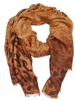 QUEEN HELENA Warmer Winterschal für Damen SC22-15 braun, Einheitsgröße