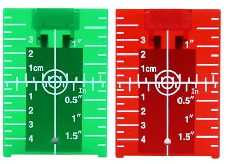 Bersaglio Laser, Target Laser, Target Board Laser, Target per Livelle Laser, Per Allineamento, Livello Laser, Laser a Reticolo, Laser Rotante, Misurazione Laser, 2 Pezzi