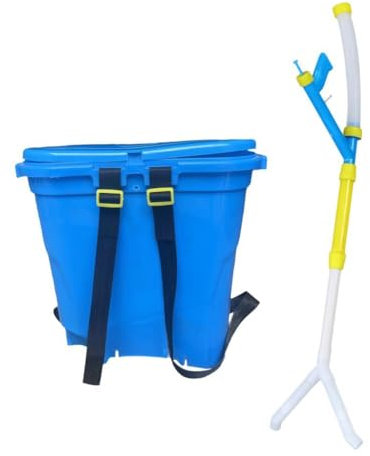 MagiDeal Spandiconcime manuale 25L Strumento di fertilizzazione professionale Dispenser di fertilizzante Spruzzatura di fertilizzante per alberi da frutto, Doppio porto