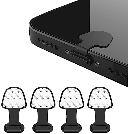 AUZOSL iPhone Dust Plug 4 Pcs - Anti-Lost iPhone Charger Port Protector for for iPhone, iPad, and AirPods
