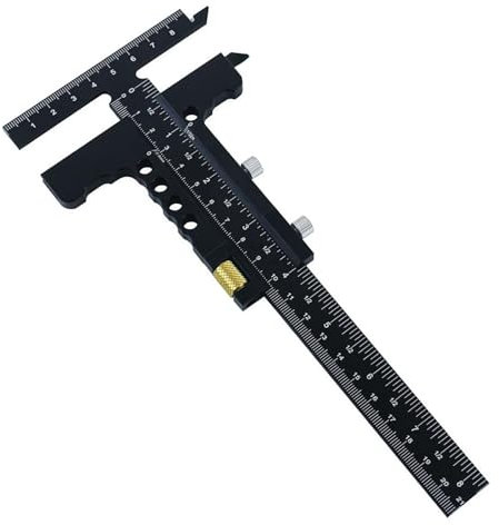 ＡＷＨＡＯ Calibro a Corsoio Multifunzione per La Lavorazione Del Legno, Calibro a Corsoio per Marcatura Portatile, Calibro a Corsoio per Falegnami, con messa a punto