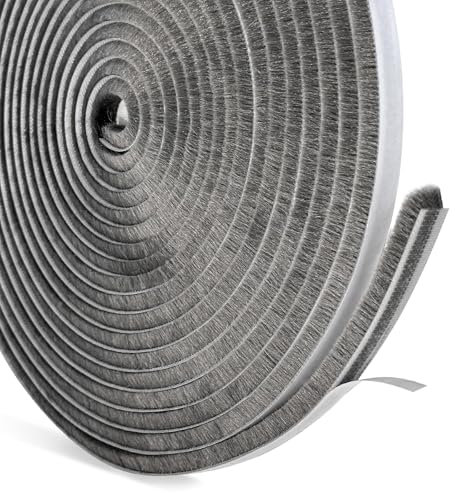 Bürstendichtung Türdichtung Selbstklebend bürstendichtung Dichtungsbürste Dichtungsstreifen für Tür, Fenster, Kleiderschränk,Zugluftstopper für Türen