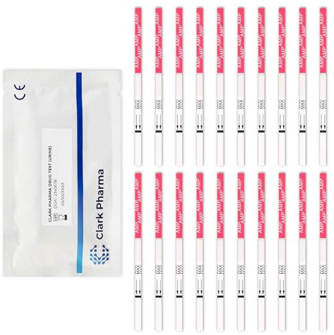 20 x Tiras de Prueba para Anfetaminas | Prueba de Orina para Anfetaminas | Kit de Detección Rápida para Speed, Uppers, Whiz