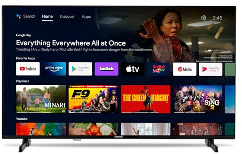 MEDION P14031 (MD 29242) TV Full HD da 100,3 cm (40 pollici) (Android TV, Smart TV, HDR, Prime Video, PVR, Bluetooth)