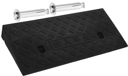 Schwellenwertrampe 1 Satz Pvc Schwarz 6cm für Zuhause | Einfahrtsrampe, Hausschwellenrampe für Innen, Tragbare Türrampe für Reinigungsroboter