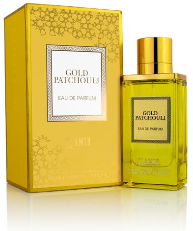 Eau de Parfum GOLD PATCHOULI 100 ml – Perfume Oriental Intense para Hombre – Notas de Pachuli, Ámbar y Almizcle – EL AMIR