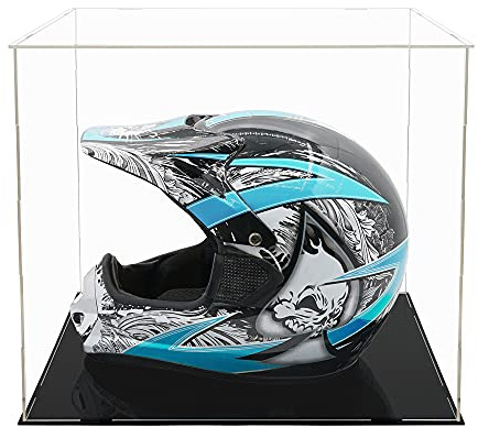 Tingacraft Acrylic Large Display Case: 40x36.5x35 cm Perspex Clear Box for Football Helmet Model Assembly Required