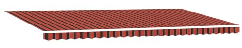 vidaXL Utdragbar markis orange och brun 600 × 300 cm Duk och Aluminium
