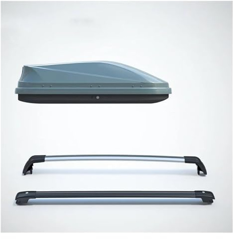 Box Da Tetto Universale Da 500 Litri Ultra Sottile Grande Capacità Per SUV Montato Su Auto Portapacchi Da Viaggio Barre Portatutto(500Lgrey-cross bar)