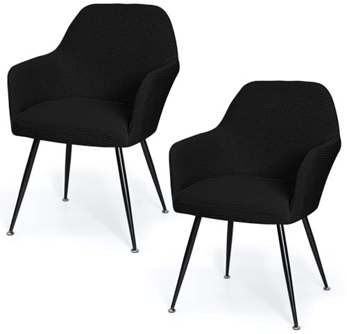 MEIVINES Stretch Stuhlhussen 2er Set Stuhlbezug mit Armlehnen