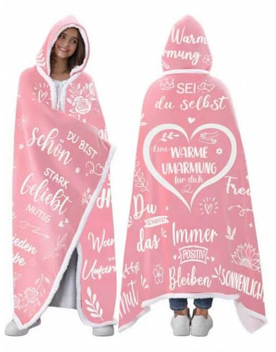Aellowet Beste Freundin Geschenke, Umarmung Decke mit ärmeln Geburtstagsgeschenk für Beste Freundin, Geschenk für Frauen Mama Freundin Schwester Frau Oma zum Weihnachten Geburtstag