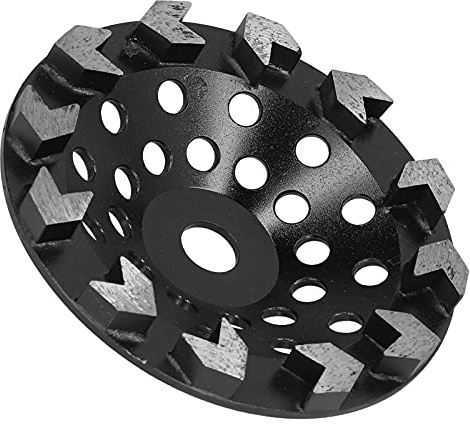 Generic Disque de Meulage 10 Dents Noir 180 Mm pour le Meulage du Béton, de la Pierre, du Ciment, Corps en Acier Durable, Facile à Utiliser pour les Accessoires de Meuleuse D'angle