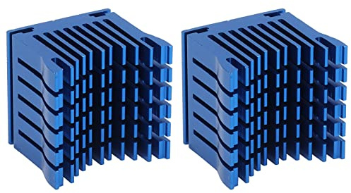 KIMISS 2Pcs Aluminium Heatsink Cooler for 3D Printer Motherboard - Adjustable Heat Sink for South North Bridge Chipset & Stepper Motors (Blue)